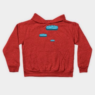 Blue Summer Clouds Kids Hoodie